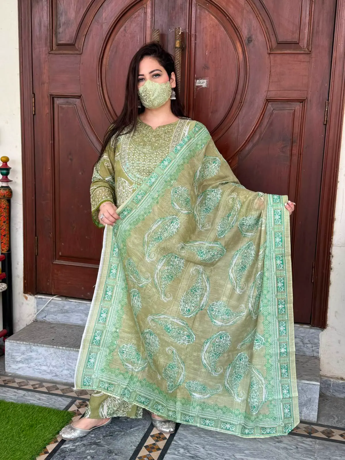 3 pc Embroidery Lawn Fabric
