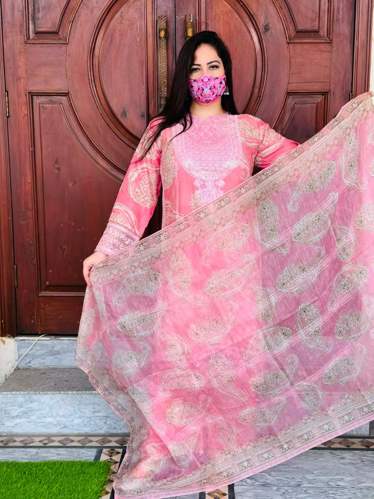 3 pc Embroidery Lawn Fabric