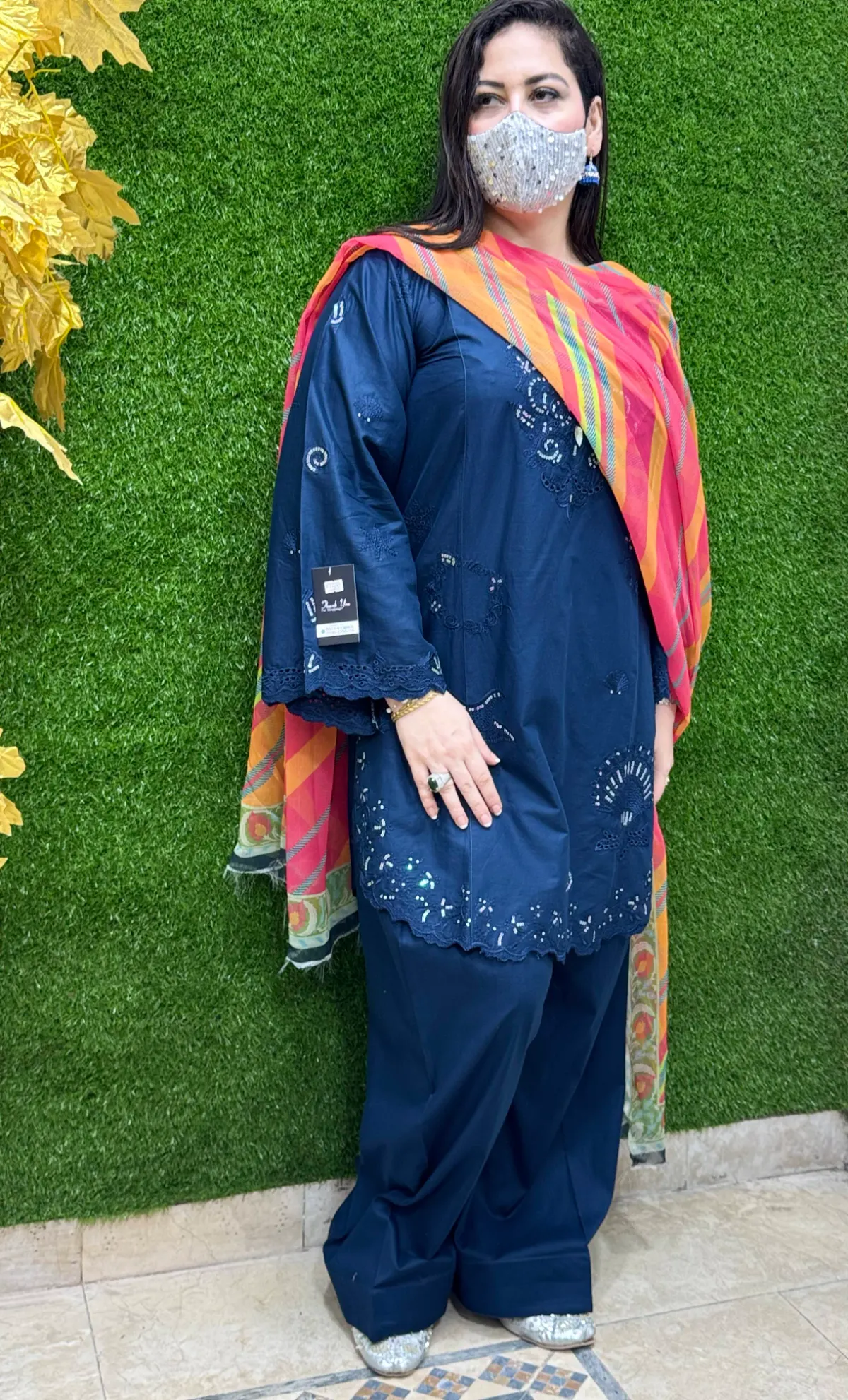 3 pc Embroidery Lawn Fabric 4