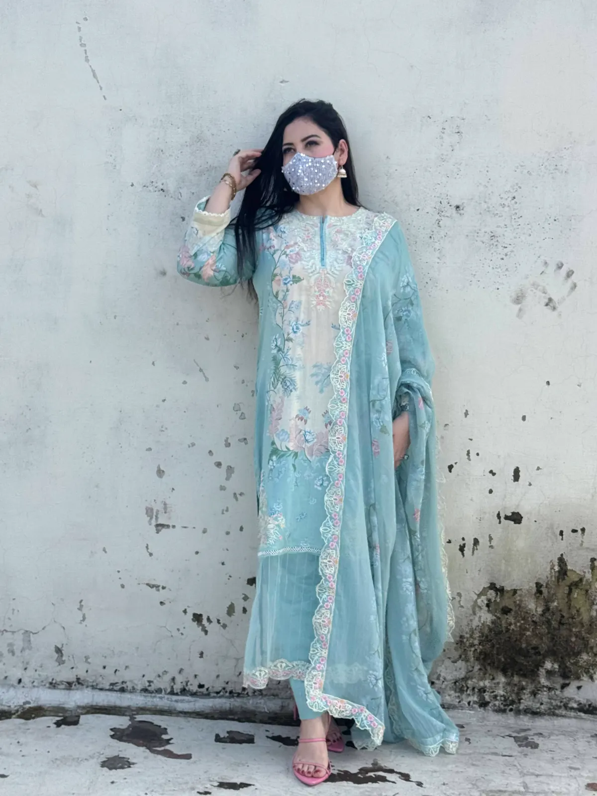 3 pc Embroidery Lawn Fabric