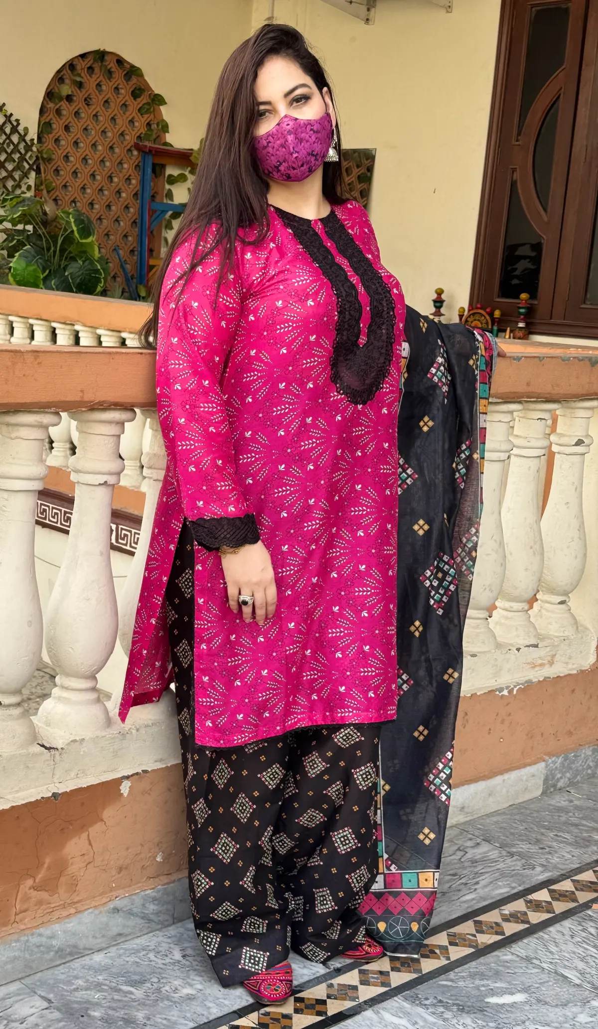 3 pc Embroidery Lawn Fabric 3
