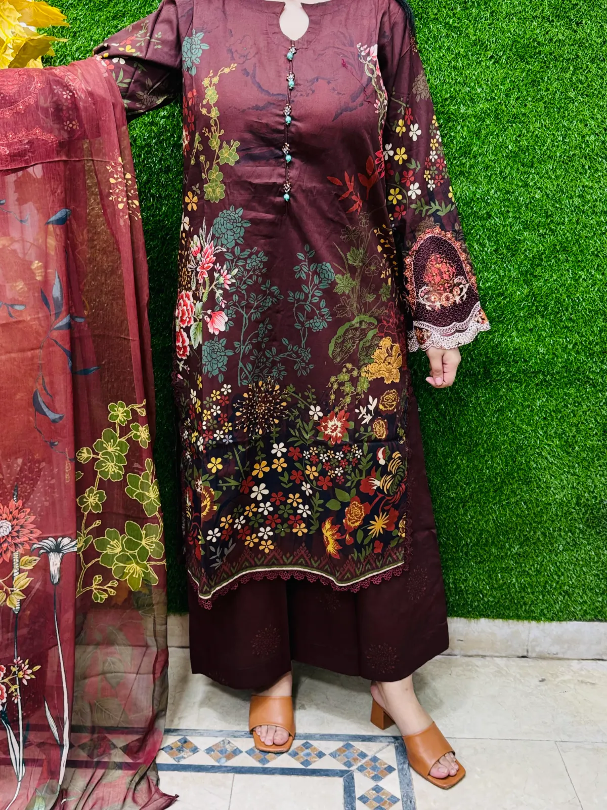 3 pc Embroidery Lawn Fabric