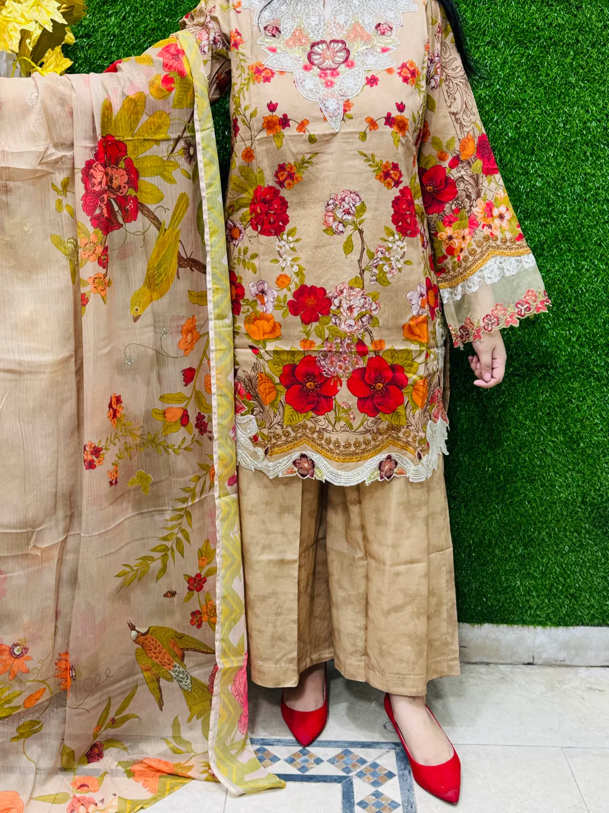 3 pc Embroidery Lawn Fabric