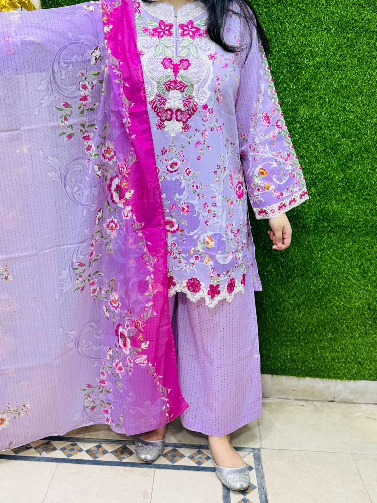3 pc Embroidery Lawn Fabric