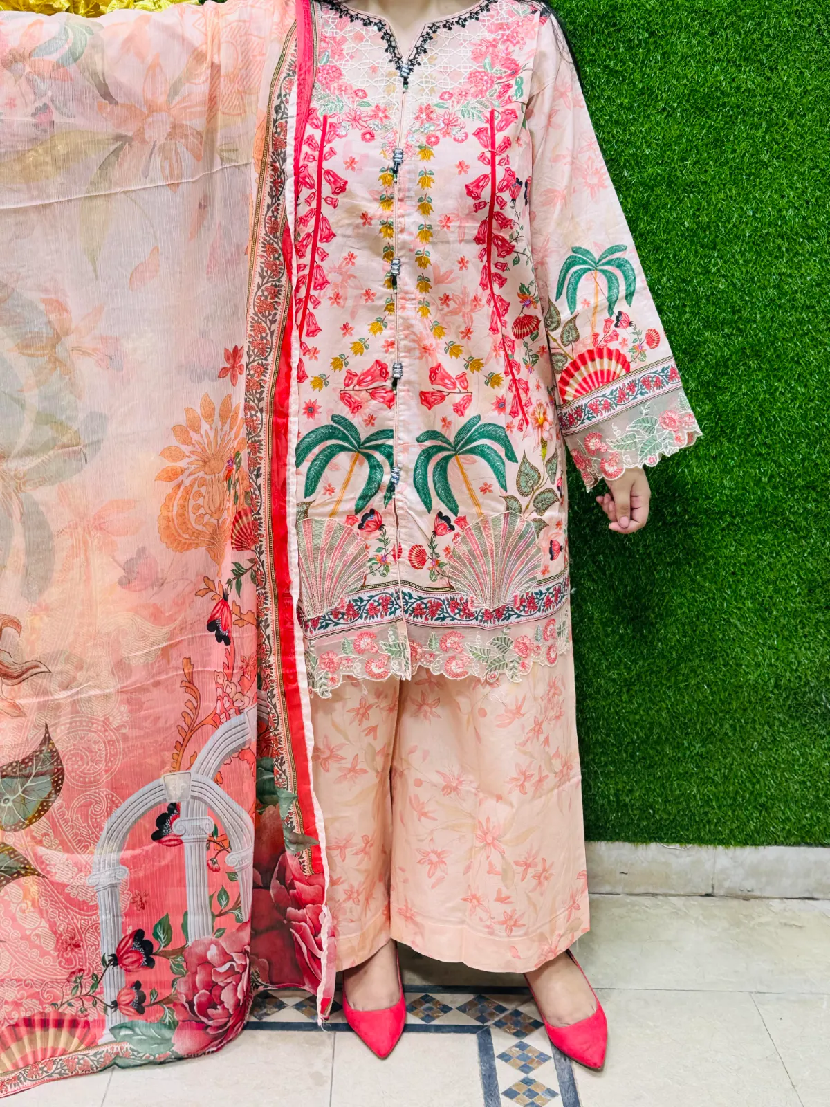 3 pc Embroidery Lawn Fabric