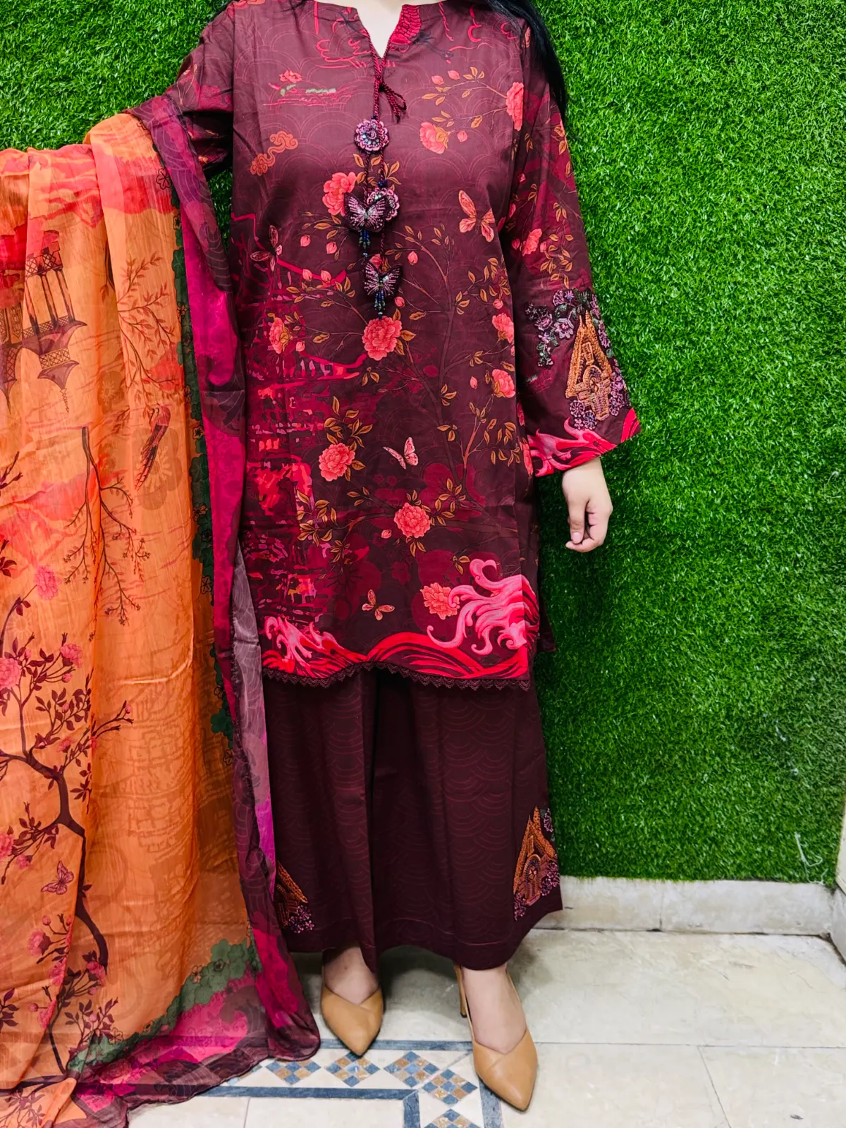 3 pc Embroidery Lawn Fabric
