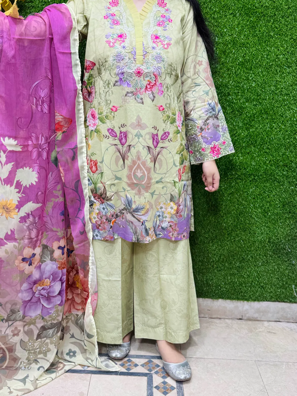 3 pc Embroidery Lawn Fabric