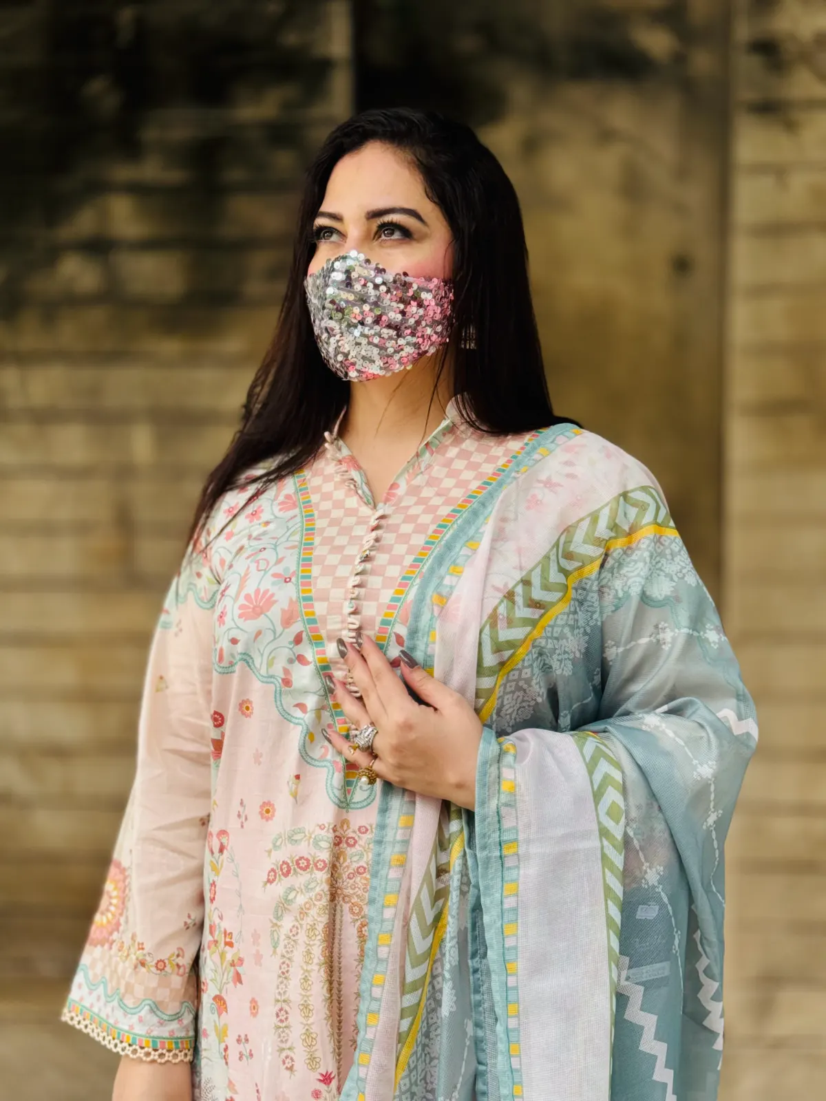 3 pc Printed Lawn Fabric