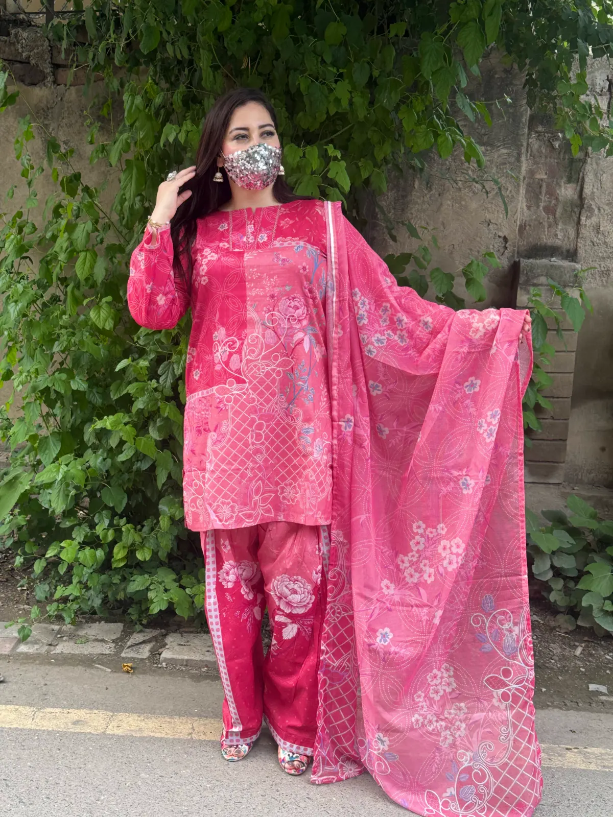 3 pc Printed Lawn Fabric