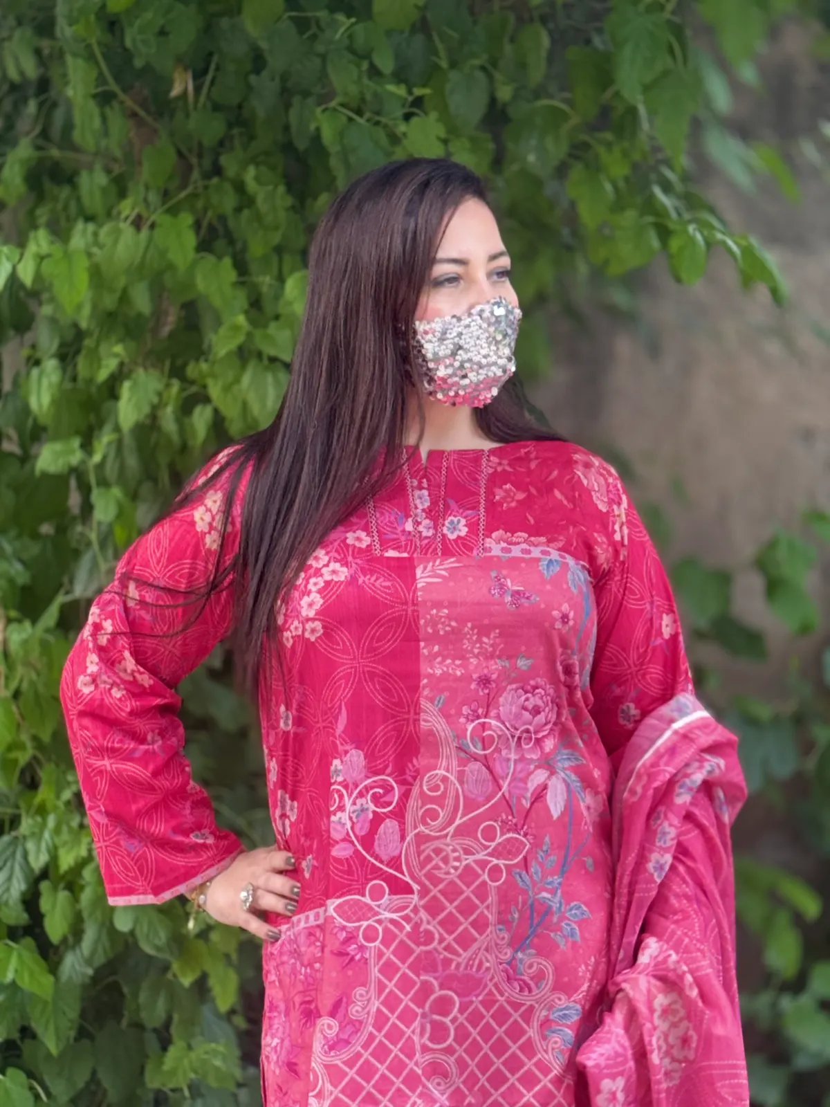 3 pc Printed Lawn Fabric 3