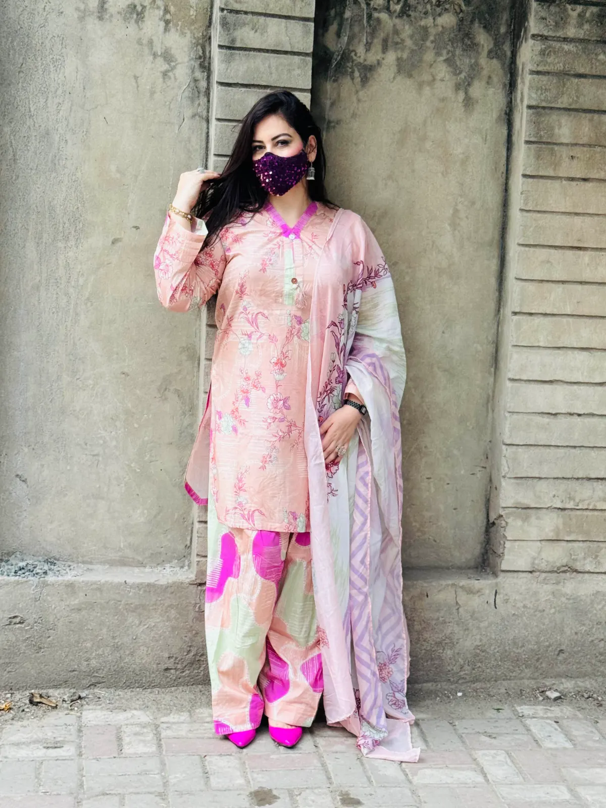 3 pc Printed Lawn Fabric