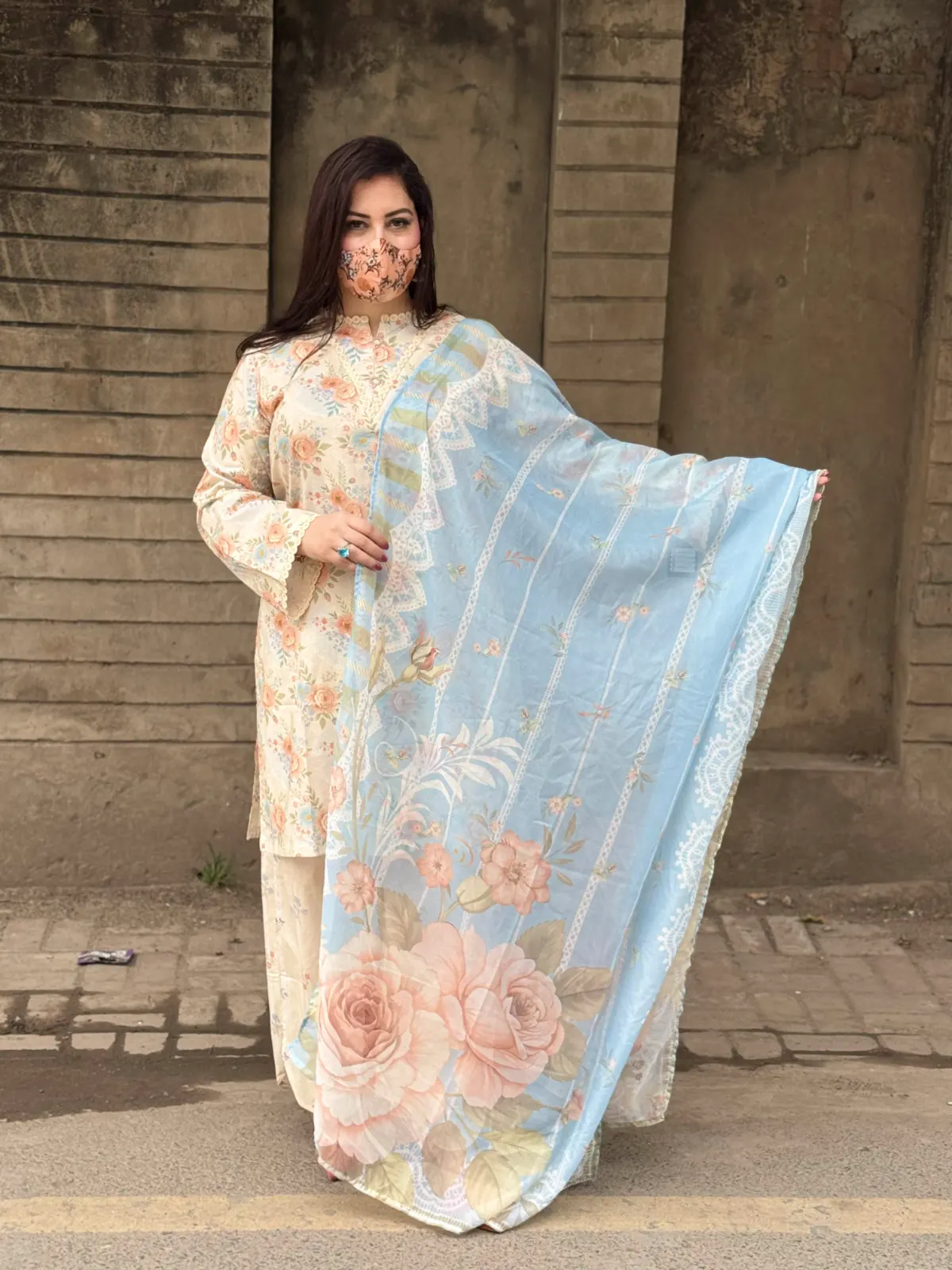 3 pc Printed Lawn Fabric
