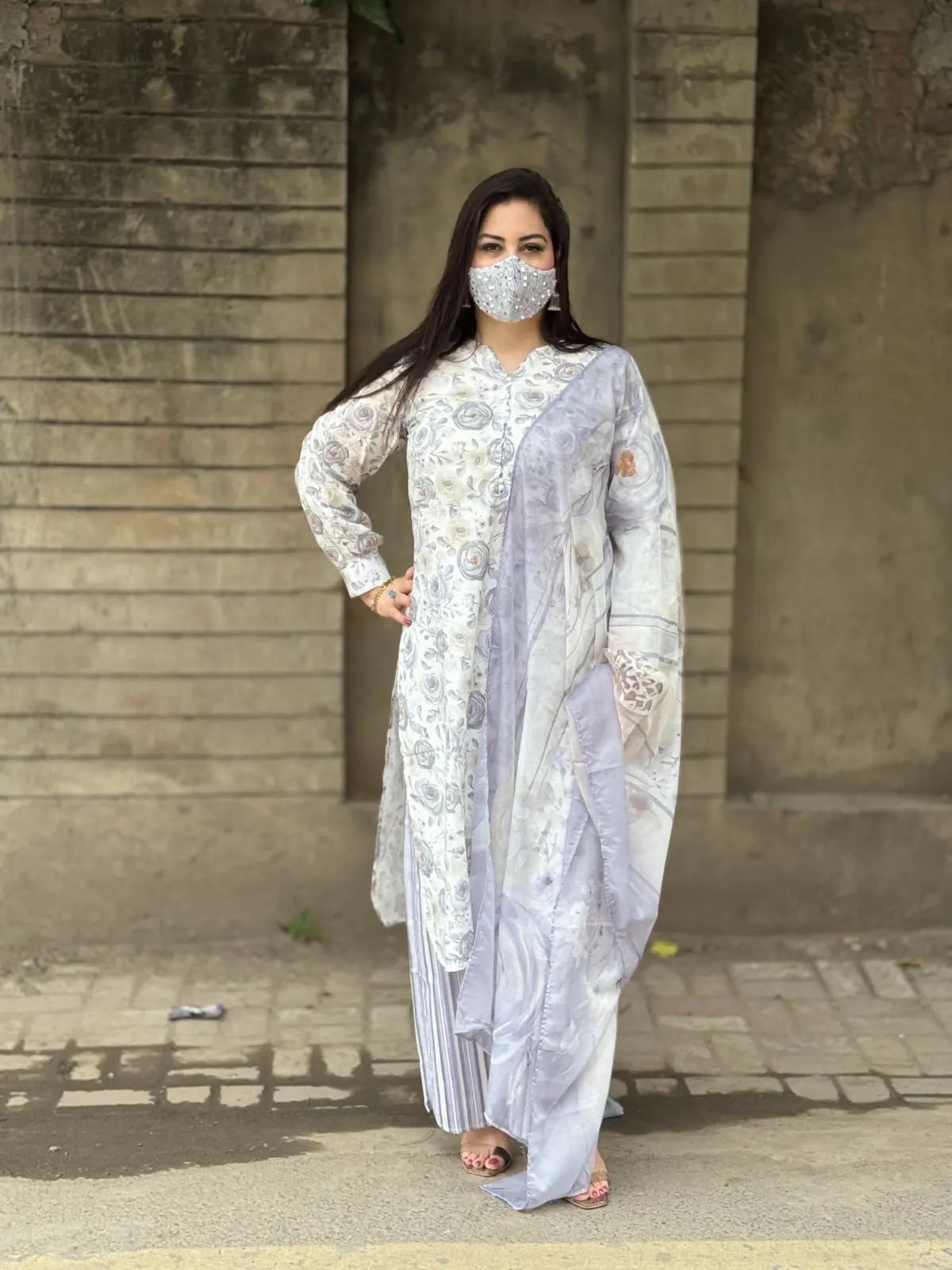 3 pc Printed Lawn Fabric
