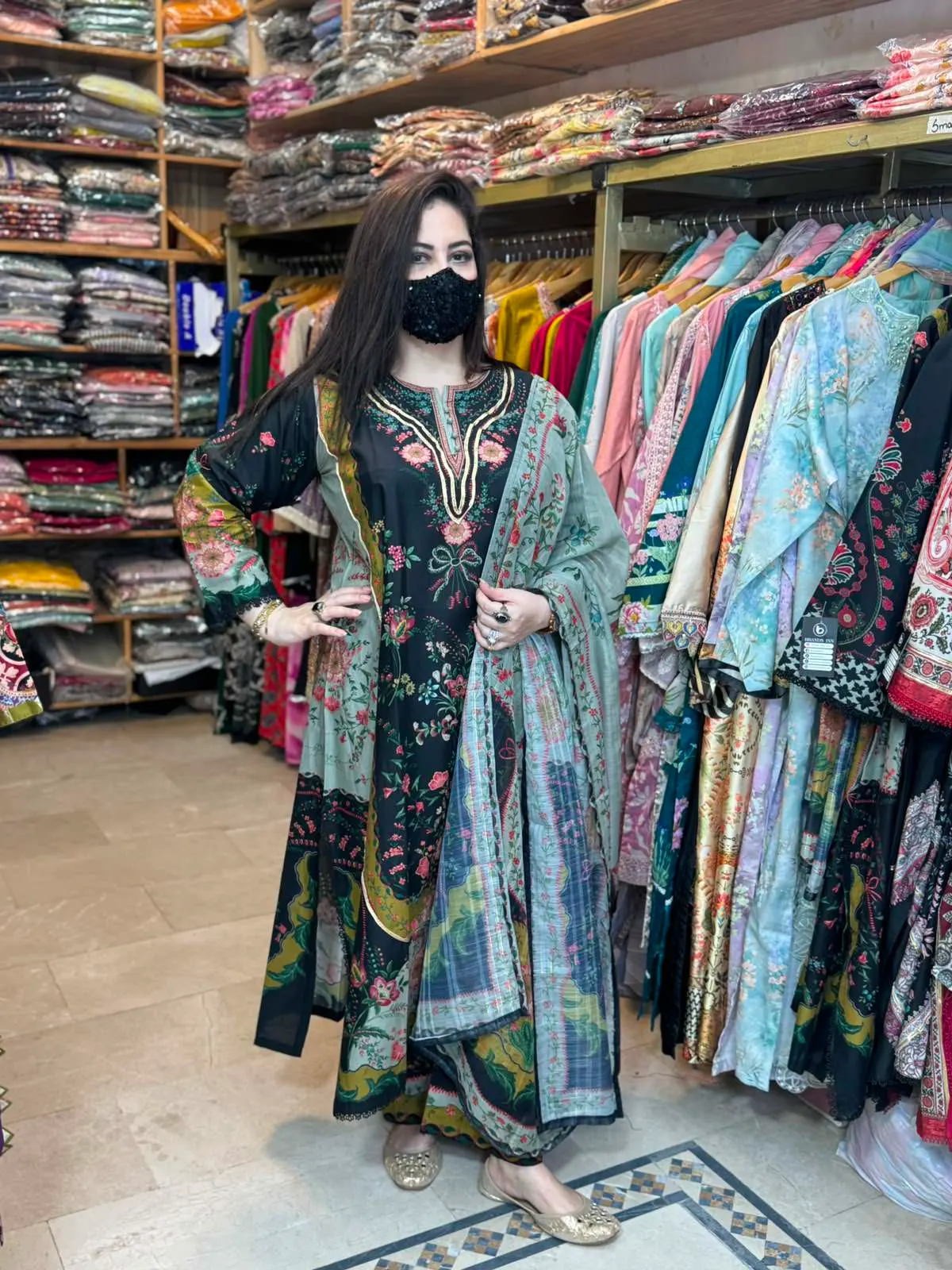 3 pc Embroidery Lawn Fabric
