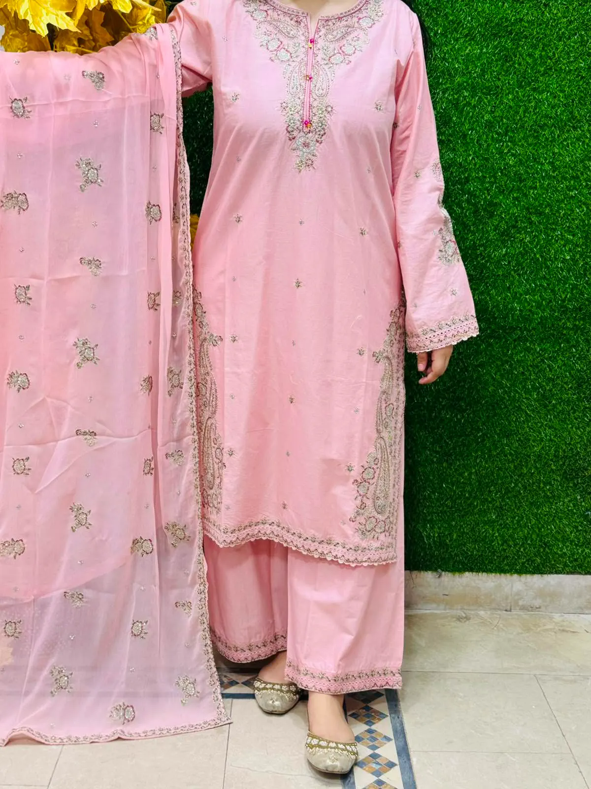 3 pc Embroidery Lawn Fabric