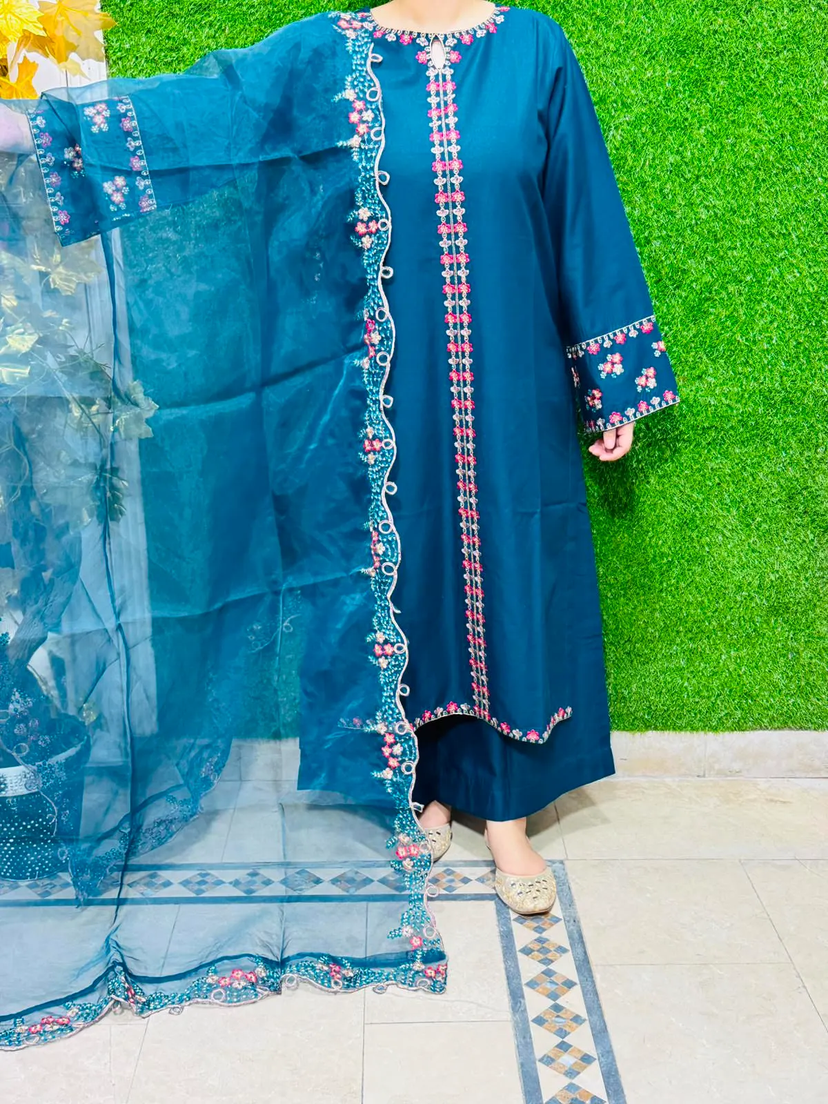 3 pc Embroidery Lawn Fabric