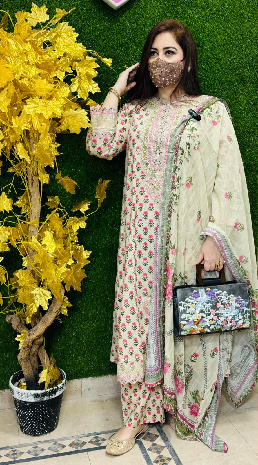 3 pc Embroidery Lawn Fabric