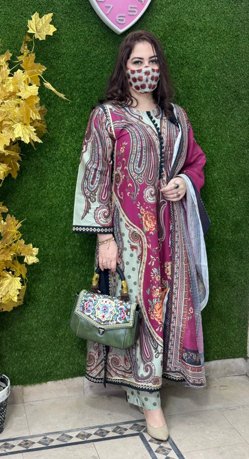 3 pc Embroidery Lawn Fabric 2